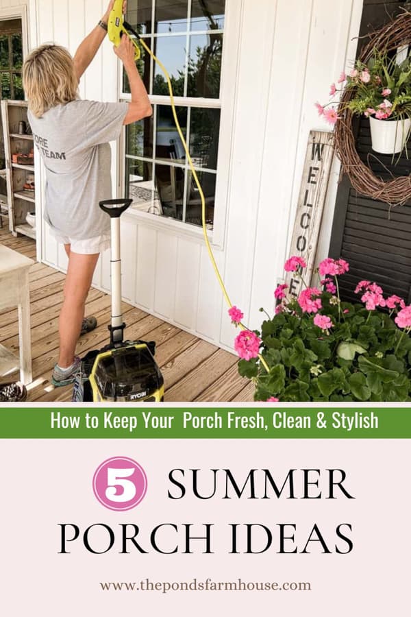 5 Summer Porch Idea to keep your space fresh clean and stylish.  