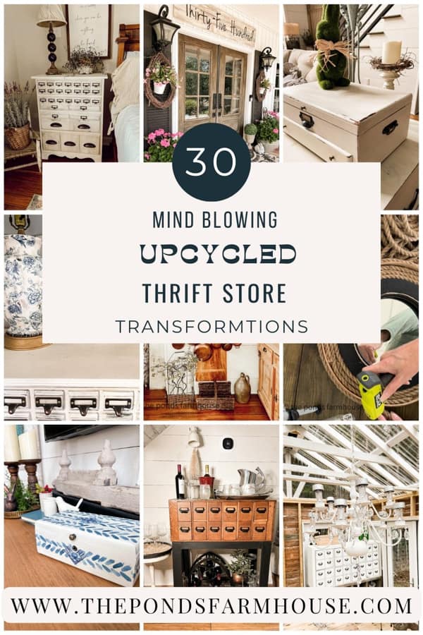 30 Mind Blowing Upcycled thrift Store Transformations. Farmhouse Style decor.