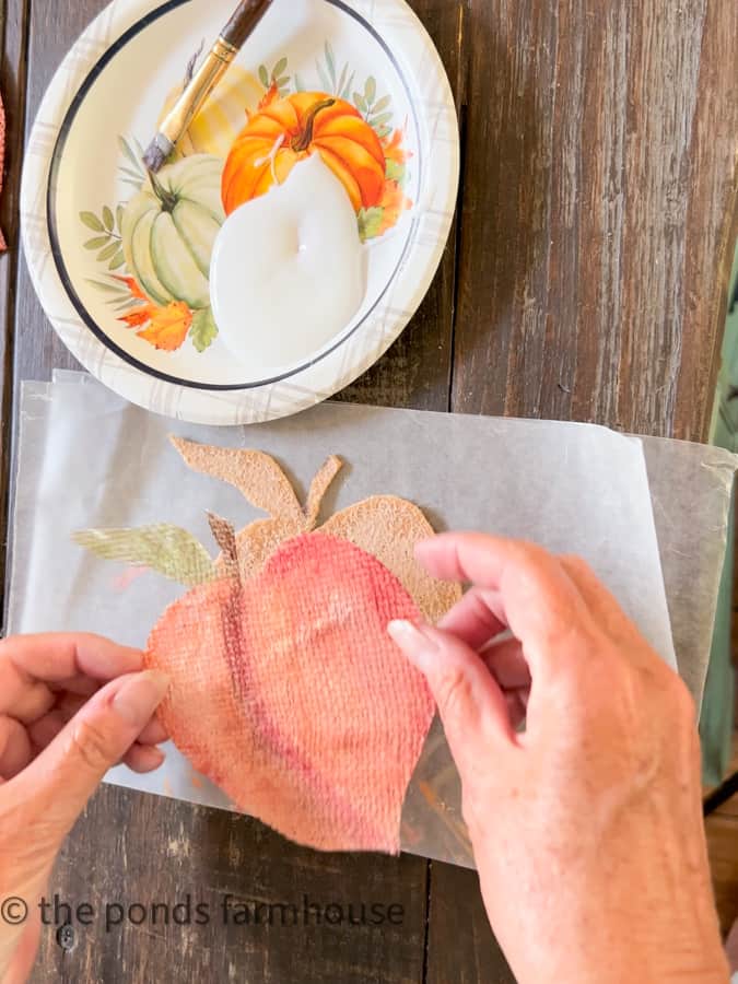 Add burlap coaster to felt backing to protect table tops from moisture and scratches.  