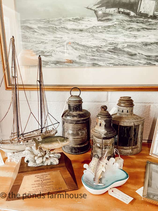 Nautical vintage decor at Anglers Attic