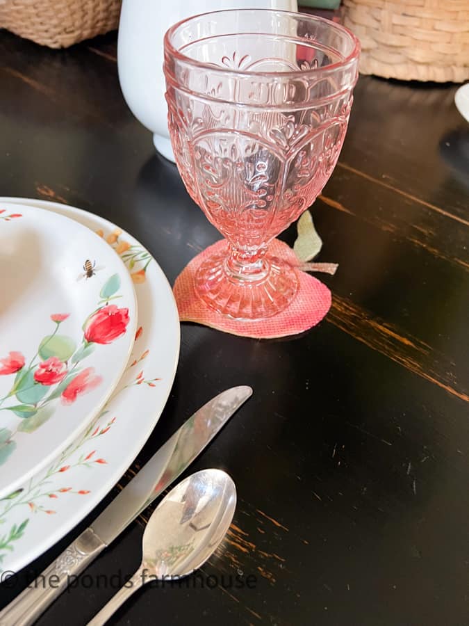 How To Make Coasters that look like peaches using burlap fabric perfect for a summer tablescape.  