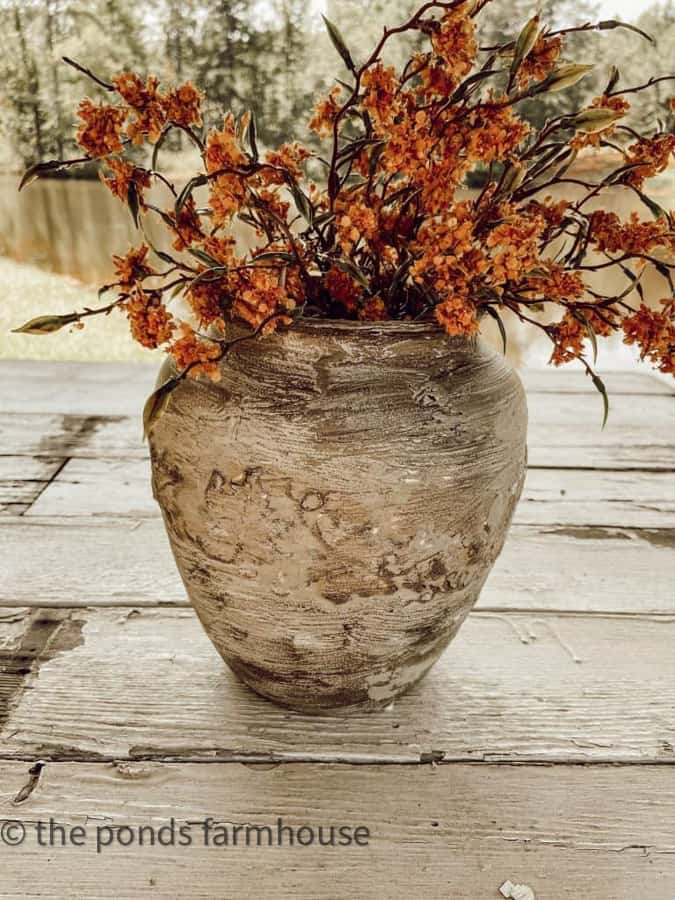 Pottery Barn Dupe - Earthenware Vessel from thrift store find
