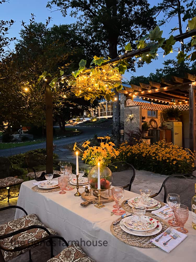 Evening Supper Club Dinner Party with Everything Peachy Keen Summer Tablescape theme