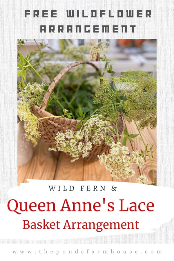 How to make a wildflower Queen Anne's Lace & Wild Fern Basket Flower Arrangement Last Longer.  