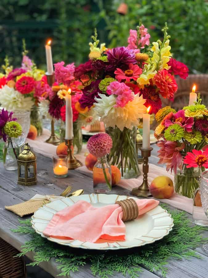 Stacy's peachy tablescape