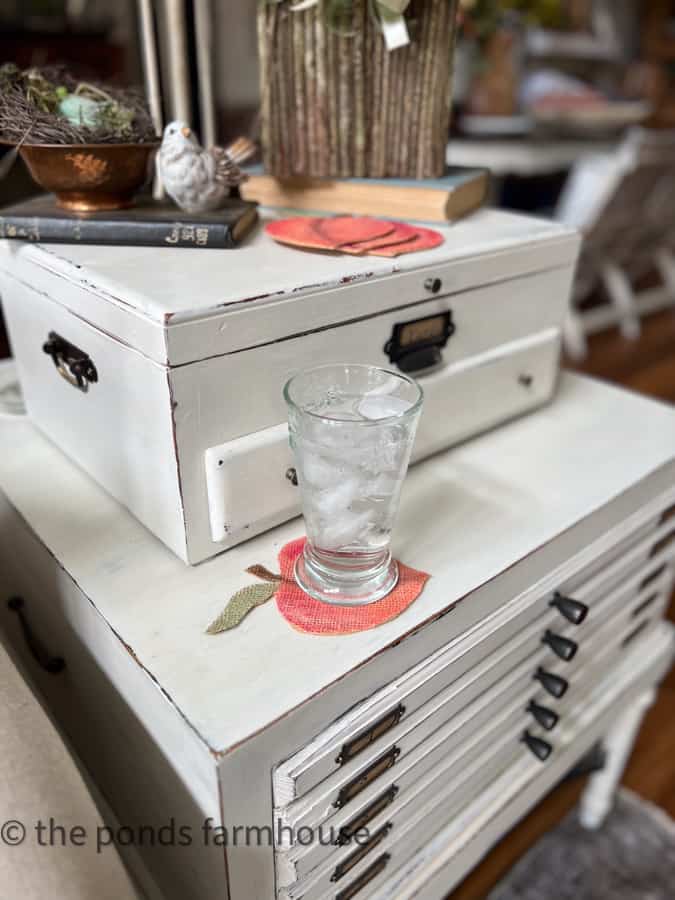 Peach Shaped DIY Coasters to protect furniture from moisture and scratches