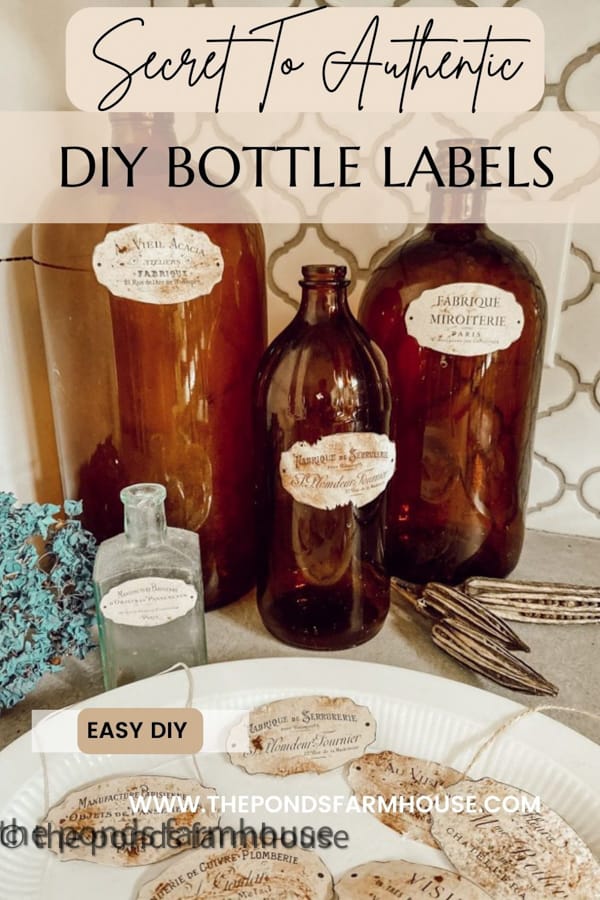 The Secret To Making Authentic Vintage DIY Bottle labels