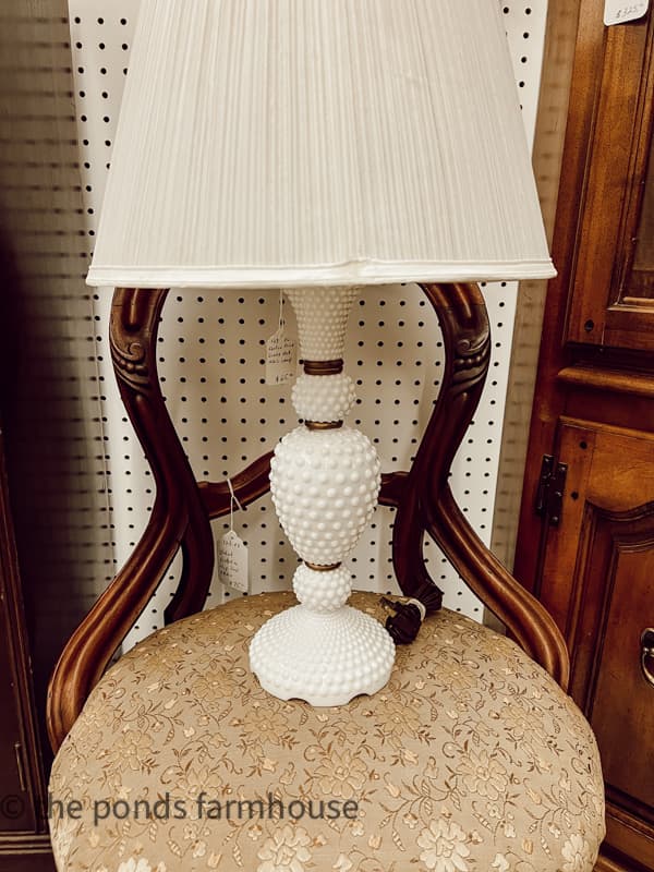 Hobnail White Milk Glass lamp - trends in home decor inspiration. 