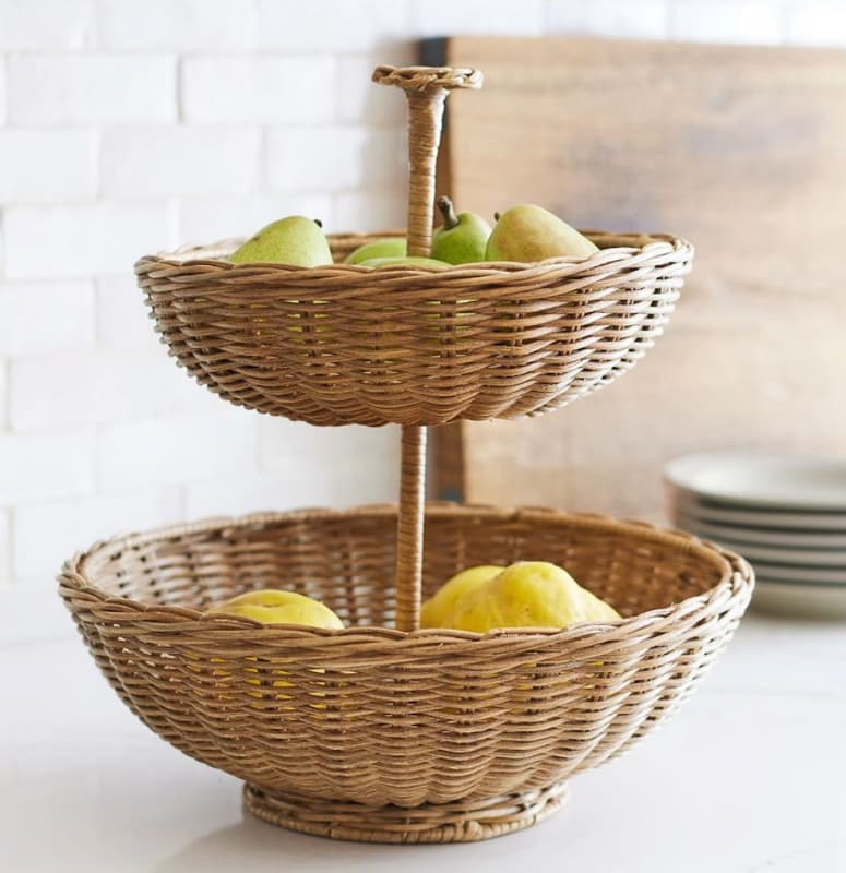 Pottery Barn basket tray duper.