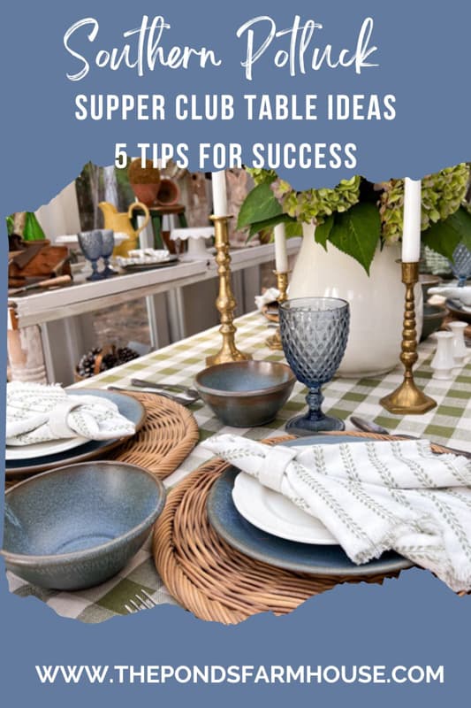 5 Potluck Ideas for cheap table setting and supper club ideas.