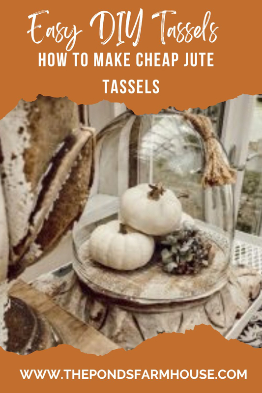 DIY Tassels for rustic fall decorating.