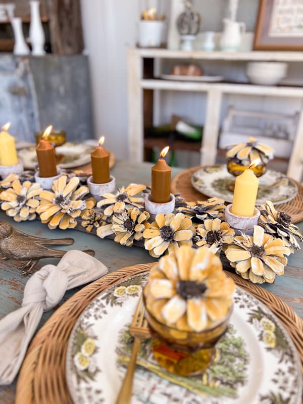 Easy Pinecone Centerpiece DIY [cheap, rustic, and beautiful] - Songbird