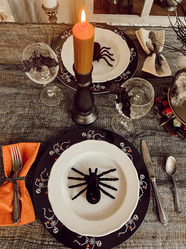 Dollar Tree Halloween Decorations Cheap Ideas for A Dinner Party Table setting.