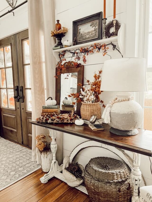 Budget-Friendly Fall Entry Table Vignette