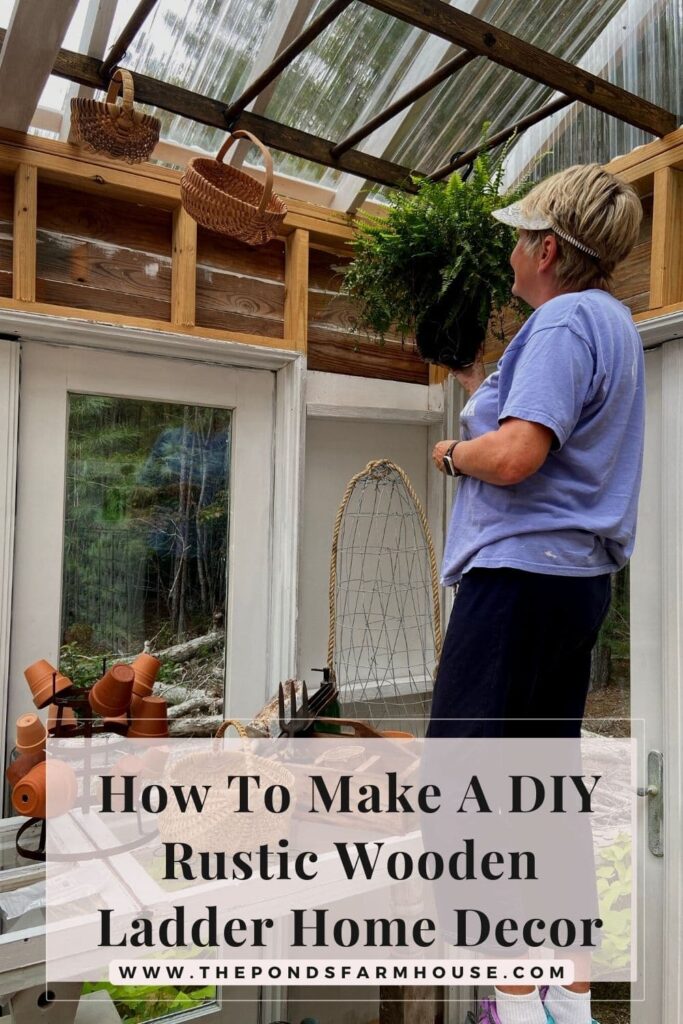 How to Make A Rustic DIY Wooden Ladder for Home decor