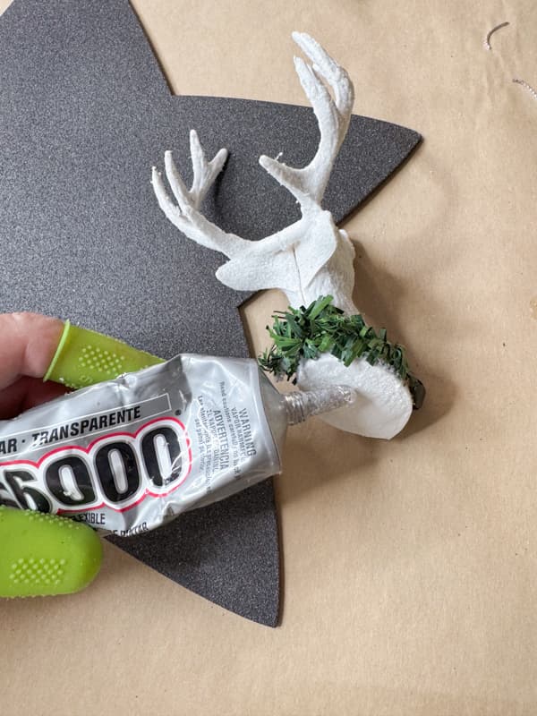 Add glue to ornament