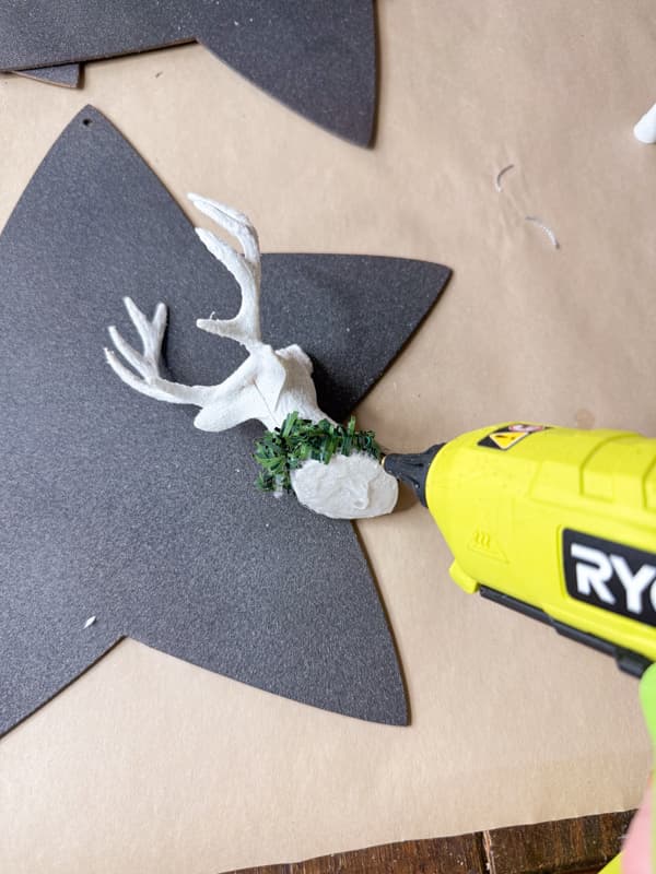 Add hot glue to ornament