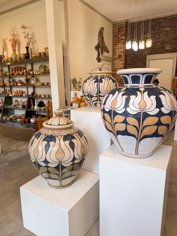 The Triangle Studio pottery pieces located in the North Carolina Pottery Capital of the USA