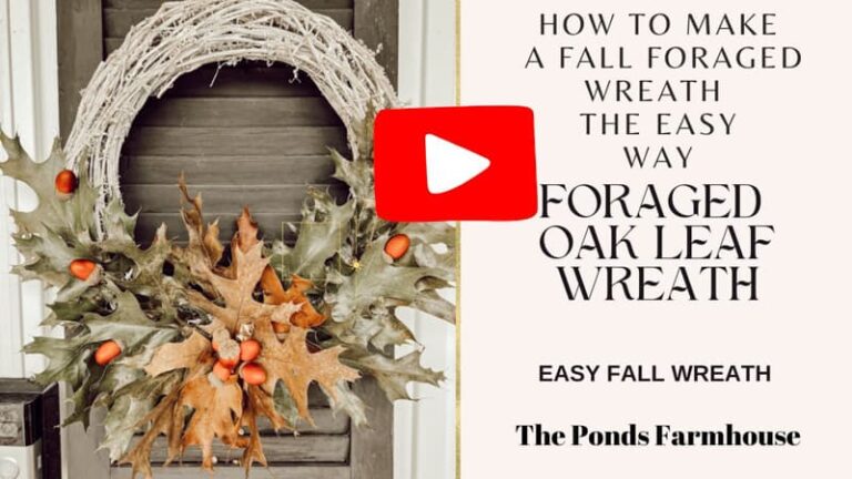 How to Make a Foraged Oak Leaves Wreath for Fall the Easy Way