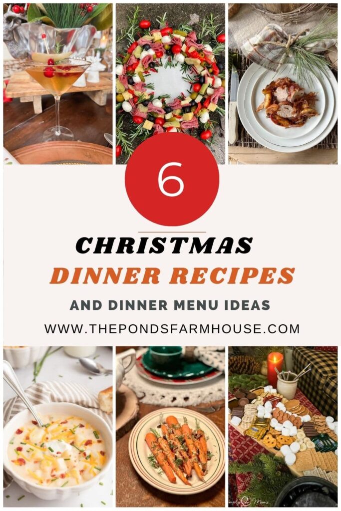 6 Christmas Dinner Menu Ideas. Country cabin Christmas dinner ideas.