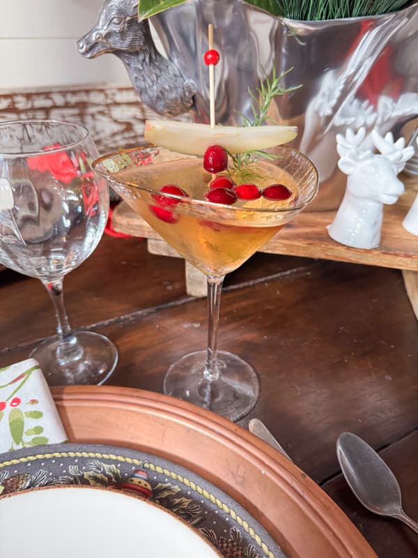 Cranberry Pear Easy Christmas Martini 