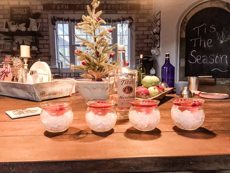 Ice Bowl Martini Glasses for Holiday Cocktails