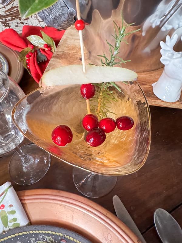 Cranberry Pear Christmas Martini Recipe.