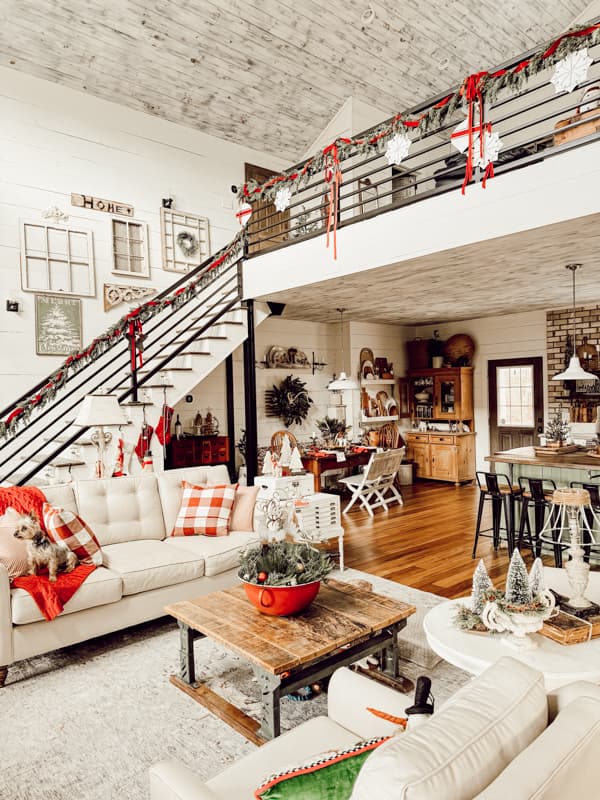 Curated Home filled with Vintage Christmas Charm.  Mixing old and new decor with handcrafted DIY projects.