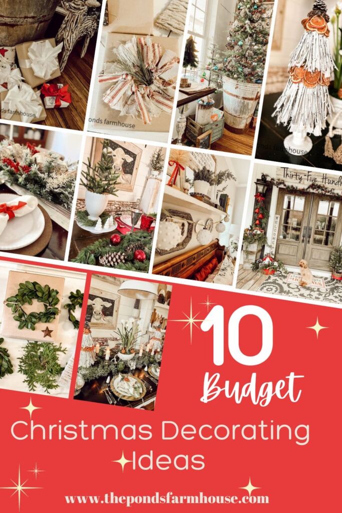10 Budget Friendly Christmas Decorating Ideas the Deck the Halls for Less this year.  