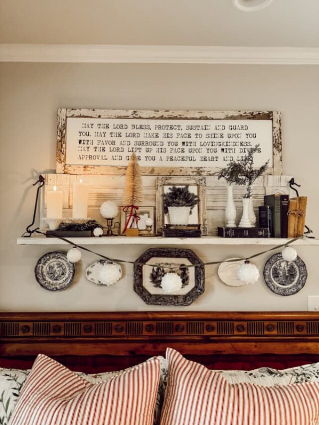 Milk Glass in bedroom