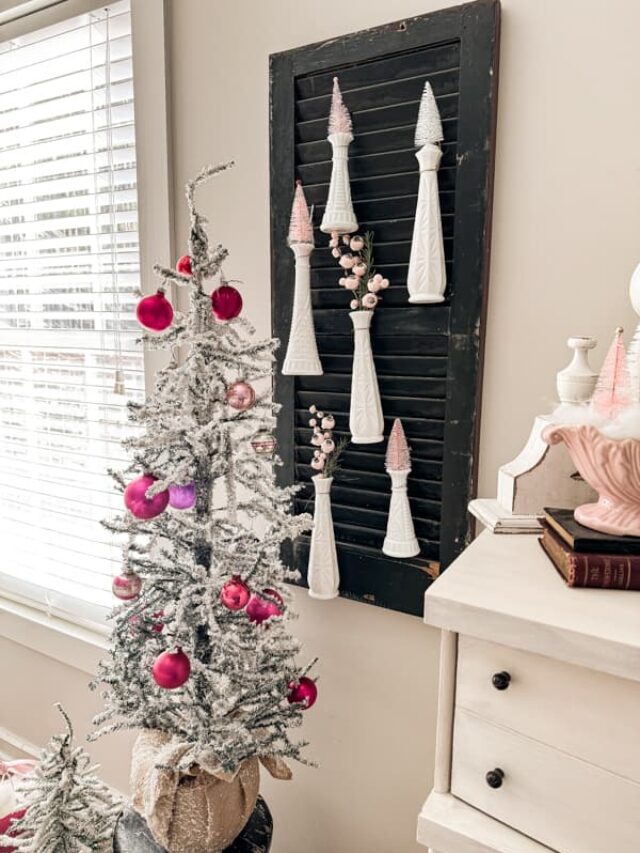 Pink Christmas Decorations for Vintage Bedroom