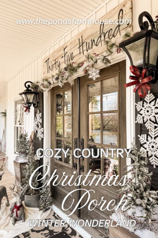 Cozy Country Christmas Porch Winter Wonderland
