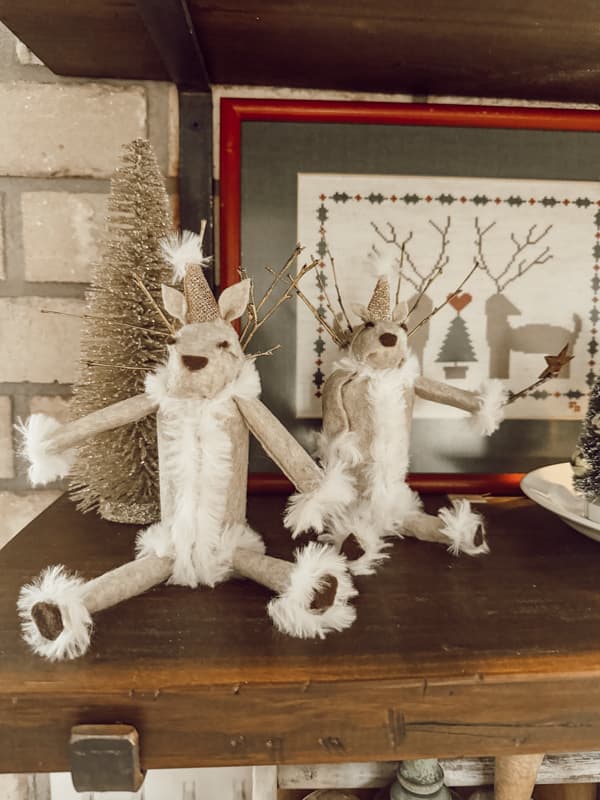 DIY Reindeer Christmas Decor Made With Recycled Materials