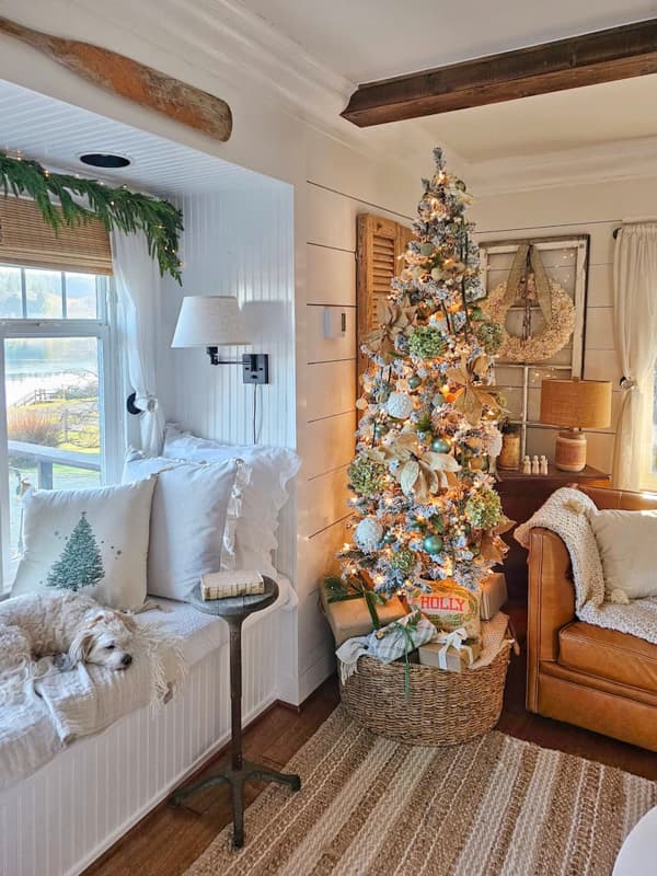Ideas for decorating for Christmas with coastal charm.