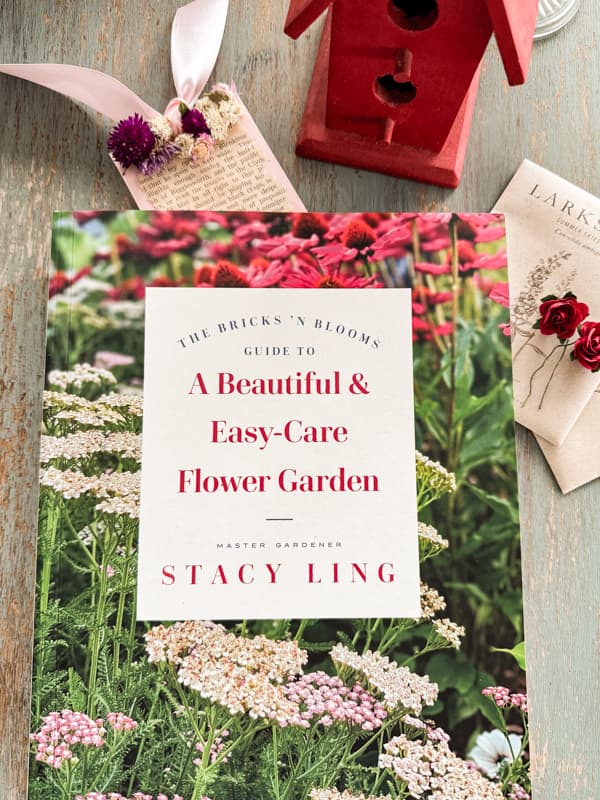 DIY homemade Valentine's present Bookmark with Flower Garden book for Budget Valentine Ideas.
