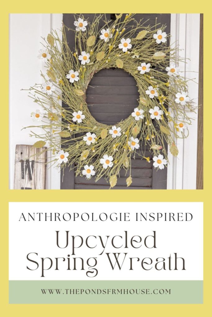 DIY Spring Wreath Anthropologie Dupe Rustic Farmhouse Wreath.  