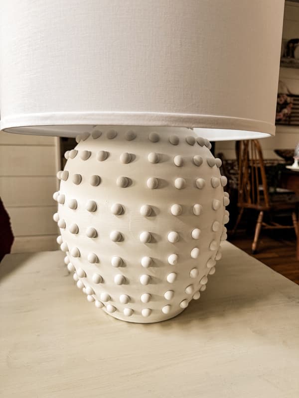 Thrifted Hobnail lamp DIY. Hobnail lamp craft.