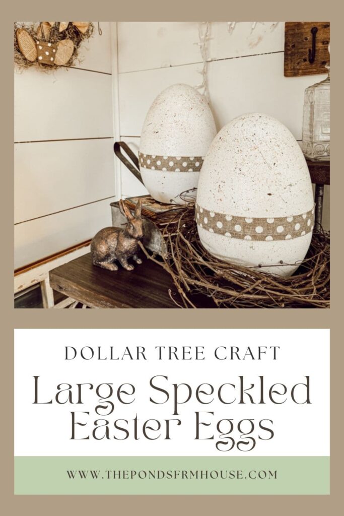 Rustic DIY Specked Easter Egg for Spring Decorating. Dollar Tree Craft Ideas.  