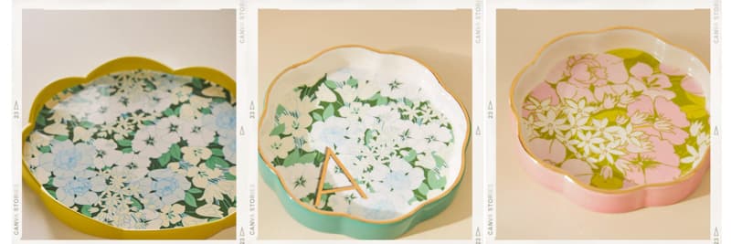 Inspiration trays for DIY Anthropologie Due/