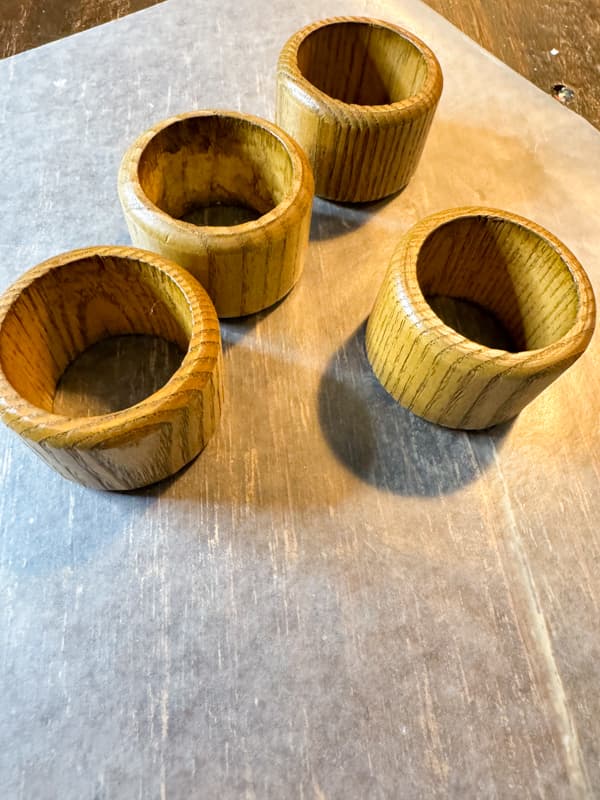 Thrift Store Wood Napkin Rings