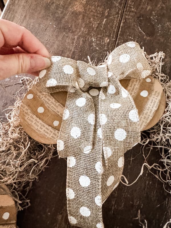 Polka Dot Bow for Top of Easter Egg Wreath