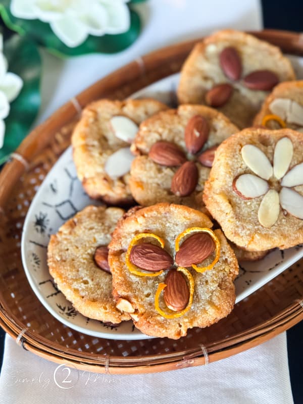 Chinese Recipe for Dinner Ideas! Dessert -Easy Chinese Almond Cookies with Orange Zest
