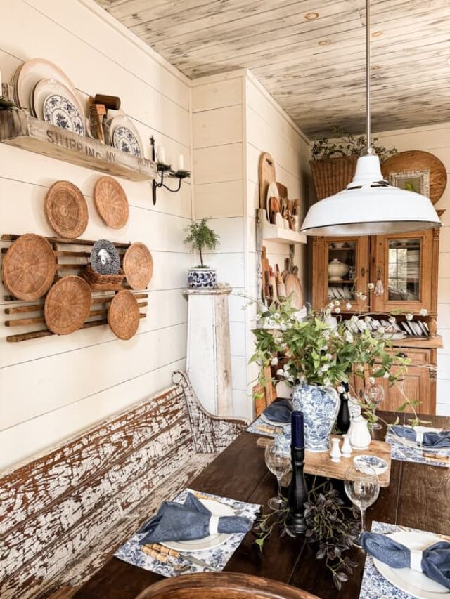 Early Spring Farmhouse Dining Room Tour