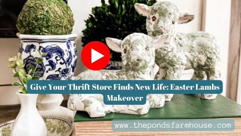 Give Thrift Store Finds New Life with Napkin Decoupage: Boutique Worthy Easter Lamb Makeovers.  