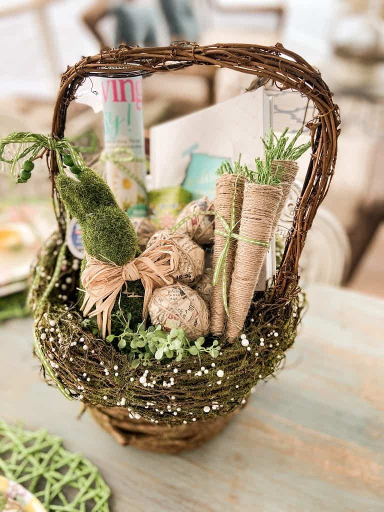 DIY Friendship Easter Basket with Free Materials for Someone who likes to read. 