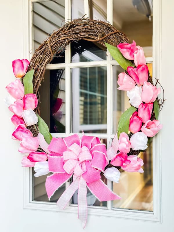 Spring Wreath Ideas using grapevine and faux flowers