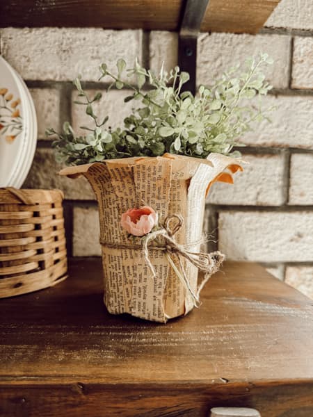 DIY Flower Pot Craft made with upcycled plastic plant pots from garden nursery.  