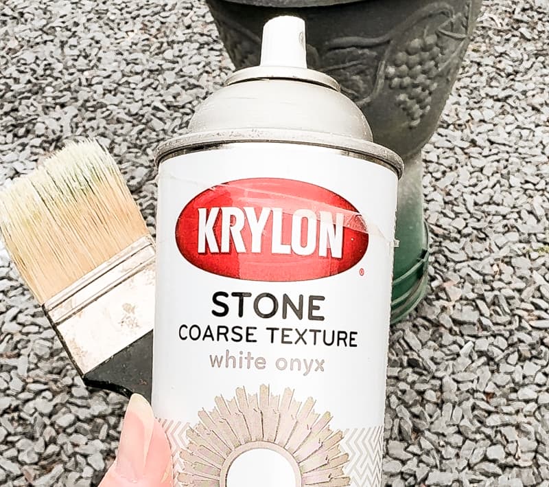 use a textured stone spray paint.  