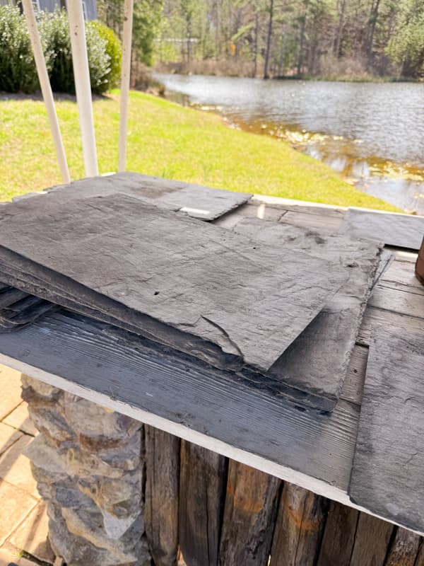 Salvaged Slate Roofing Shingles from Legacy Salvage in Wilmington, NC