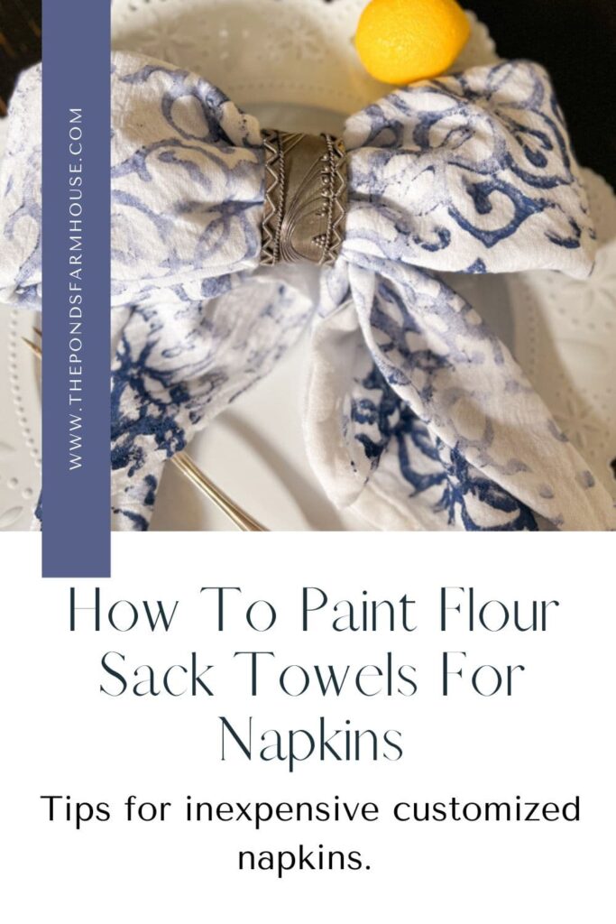 Flour Sack Towel Ideas for Handpainted Crafts.  Custom Napkin Ideas.  